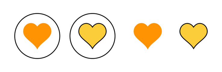 Love icon set for web and mobile app. Heart sign and symbol. Like icon vector.