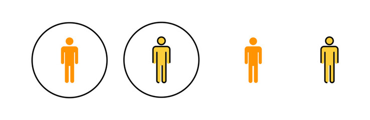 Obraz premium Man icon set for web and mobile app. male sign and symbol. human symbol