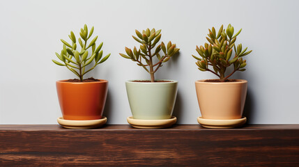plants in a pot, 3d render