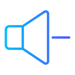 volume down gradient icon