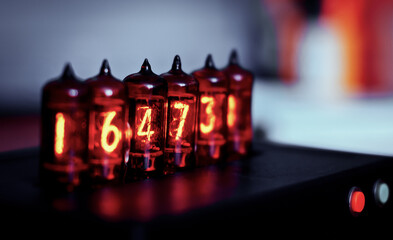 NIXIE watches on retro gas discharge lamps