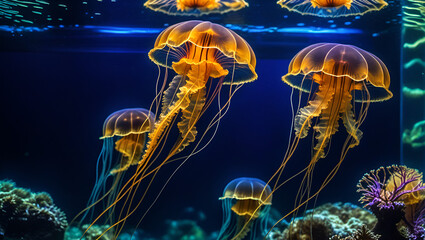 jellyfish in the water,
Jellyfish are a popular species of jellyfish,