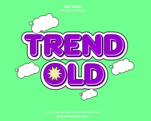 Trend old Retro nostalgic 90's editable text effect