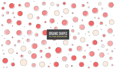 vector red organic shapes pattern background