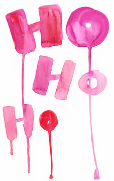 Letters is written in paint, depicting the onomatopoeia of Santa Claus's