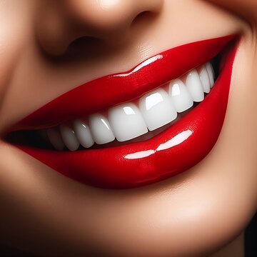 unos labios de mujer brillantes