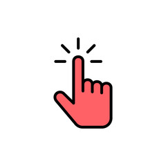 Fototapeta premium Hand cursor icon set illustration. cursor sign and symbol. hand cursor icon clik