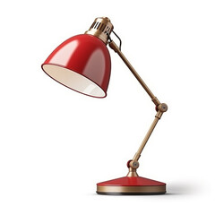An industrial light lamp on a white background, in the style of light brown and white