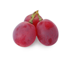 Tasty ripe red grapes isolated on white