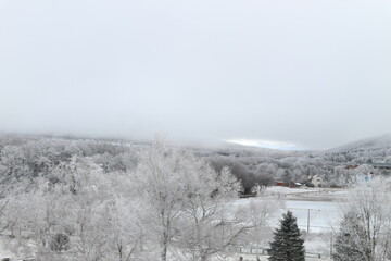 Beautiful skiing and snow mountains in Japan's Nagano Prefecture.