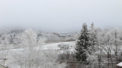 Beautiful skiing and snow mountains in Japan's Nagano Prefecture.