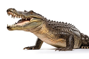 Fototapeta premium crocodile isolated on white background
