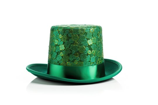 Leprechaun's green hat for Saint Patrick's Day isolated on white background