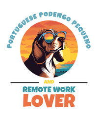 Portuguese Podengo Pequeno And Remote Work Lover