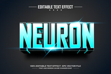 Neuron 3D editable text effect template