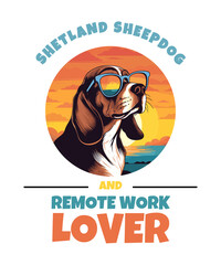 Shetland Sheepdog And Remote Work Lover