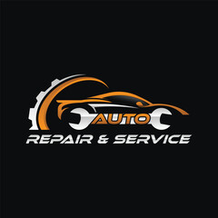 Fototapeta premium Auto repair car service logo