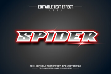 Spider 3D editable text effect template