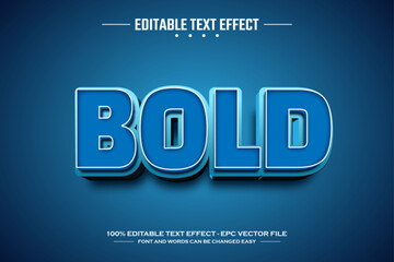 Bold 3D editable text effect template
