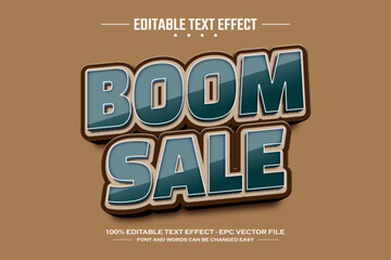 Boom sale 3D editable text effect template