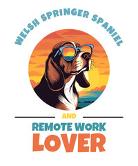 Welsh Springer Spaniel 2 And Remote Work Lover