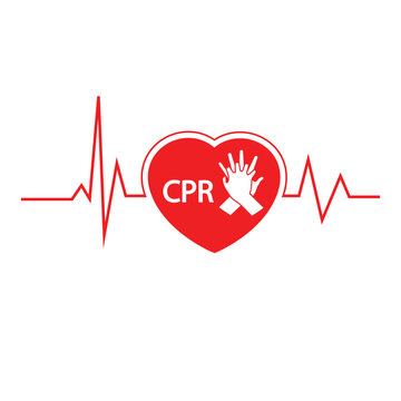 heart cpr medical icon vector design	