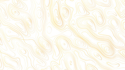 Yellow wavy abstract topographic map contour, lines Pattern background. Topographic map and landscape terrain texture grid. Wavy banner and color geometric form.
