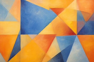 a painting of triangles and triangles
