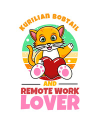 Kurilian Bobtail And Remote Work Lover