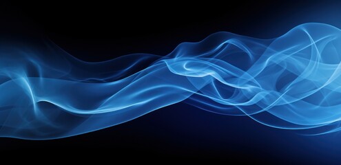 a blue smoke on a black background