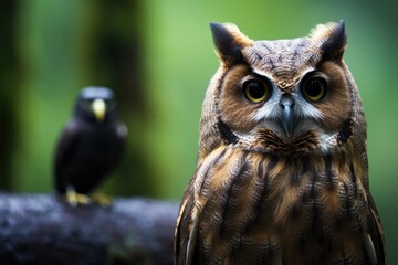 Obraz premium a close up of an owl