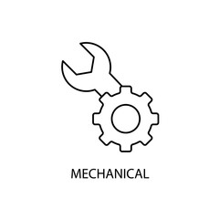 mechanical concept line icon. Simple element illustration. mechanical concept outline symbol design.