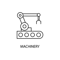 Machinery concept line icon. Simple element illustration. Machinery concept outline symbol design.