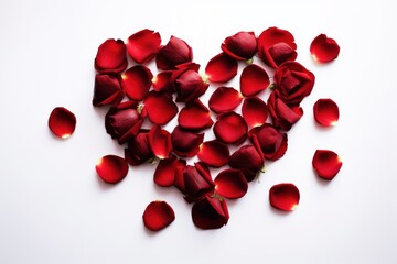a heart made of rose petals