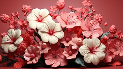 red and white flowers