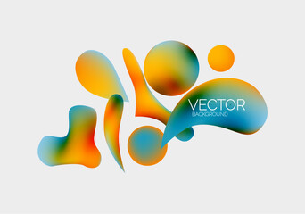 Abstract liquid bubble background. Liquid gradients