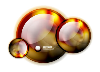 Abstract Glass Circle Banner Template