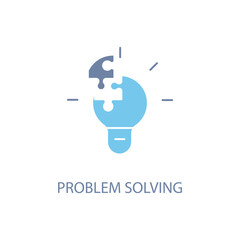 problem solving concept line icon. Simple element illustration. problem solving concept outline symbol design.
