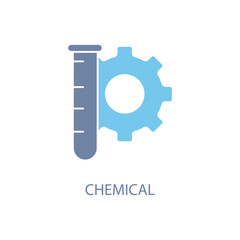 Chemical concept line icon. Simple element illustration. Chemical concept outline symbol design.