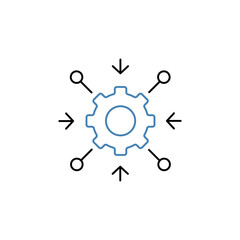 gear concept line icon. Simple element illustration. gear concept outline symbol design.