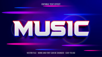 Editable text effect music festival theme