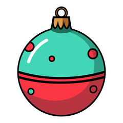 A Christmas Ball Vector illustration isolated on a white background