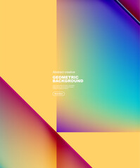 Gradient triangles vector abstract background