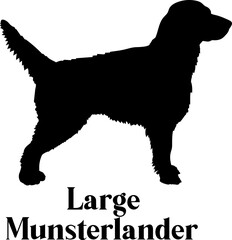 Large Munsterlander Dog silhouette dog breeds logo dog monogram logo dog face vector