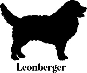 Leonberger Dog silhouette dog breeds logo dog monogram logo dog face vector