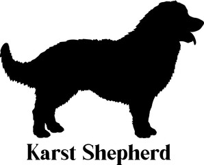 Karst Shepherd Dog silhouette dog breeds logo dog monogram logo dog face vector