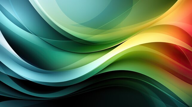 A image of abstract background green, yellow and red Generative AI