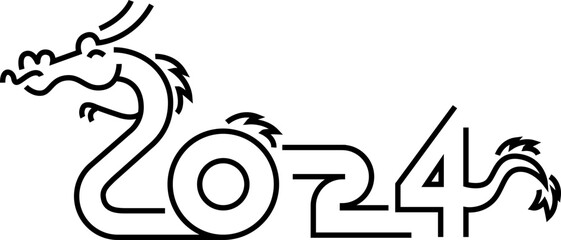 dragon simple line , illustration