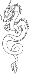 dragon simple line , illustration