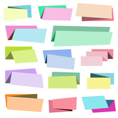 Set of banners and stickers